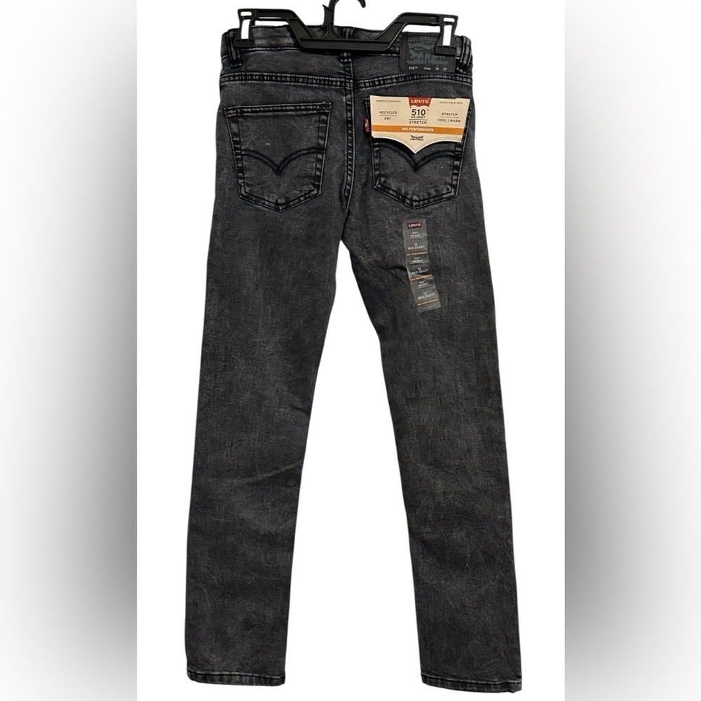 Levi's 510 Black Skinny Stretch Jeans Denim. Size 12 Reg. 26 X 27.